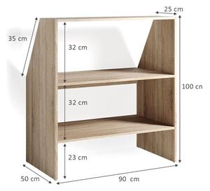 Vicco polc tetőtérbe, sonoma, 90 cm