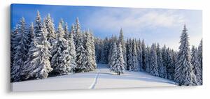 Kép - Tél az erdőben (120x50 cm)