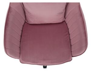 Irodai szék, rózsaszín Velvet szövet|króm, KLIAN