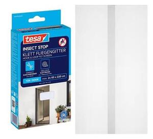 Szúnyogháló, ajtóra, tépőzáras, 2 db, 0,65 x 2,2 m, TESA&reg; Insect Stop, fehér (TE5567920)
