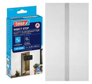 Szúnyogháló, ajtóra, tépőzáras, 2 db, 0,65 x 2,2 m, TESA&reg; Insect Stop, antracit (TE5567921)