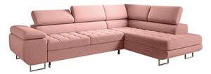 Összecsukható sarok ülőgarnitúra 155 NOAH Bal Rózsaszín