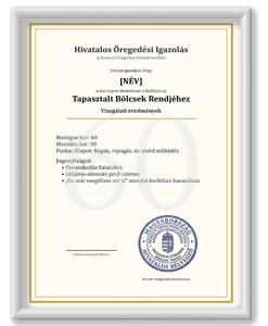 Öregedési Igazolás 60™ – A Bölcsesség Mestere Oklevél - dekortábla