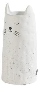 GATO kerámia váza macska fehér, 20 cm