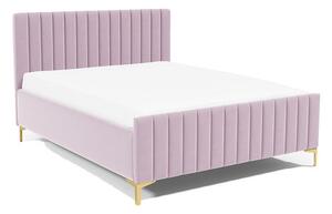 RUBY 25 STANDARD ágy 160x200 cm - arany lábak Rózsaszín