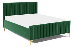 RUBY 25 STANDARD ágy 140x200 cm - arany lábak Zöld