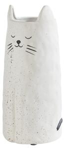 GATO kerámia váza macska fehér, 26 cm