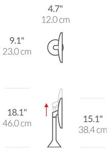 Kozmetikai tükör világítással-nagyítós (ötszörös) ø 20 cm Sensor – simplehuman