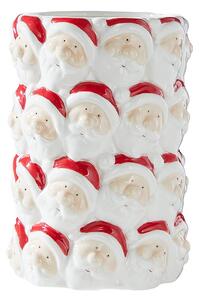 X-MAS kerámia váza 18 cm, Mikulások
