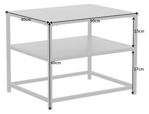 Design oldalsó asztal Damaris 50 cm fekete