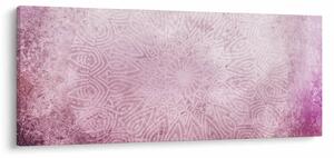 Kép - Mandala rózsaszín falon (120x50 cm)