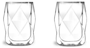Geo 2 db-os duplafalú lattés pohár készlet, 350 ml - Vialli Design