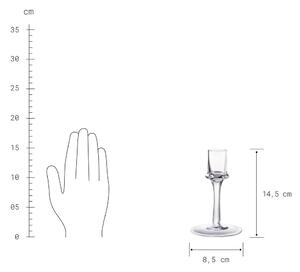 INVISIBLE üveg gyertyatartó 15cm