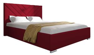 ISAIAH 22 STANDARD ágy 120x200 cm - ezüst lábak Piros