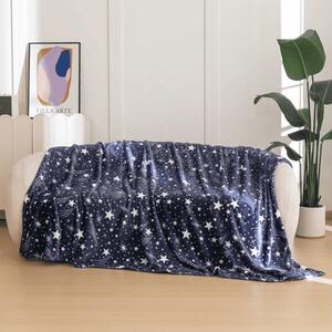 Mikroplüss takaró STARLIGHT, sötétkék Méret: 150 x 200 cm