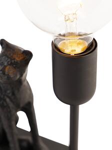 Vintage asztali lámpa fekete - Leopard