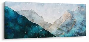 Kép - Hegyek rajza (120x50 cm)
