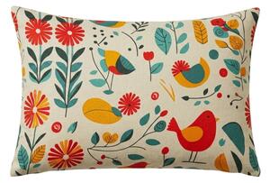 Mikroszálas párnahuzat RETRO BIRD 70x90 cm, színes