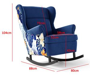Fotel 195 MORGAN Kék+minta