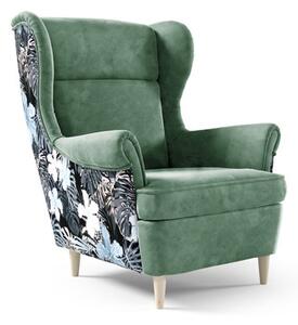 Fotel 193 MOLLY Zöld+minta