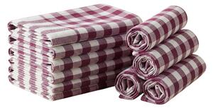 Konyharuha CORIVA 50x70 cm piros, szett 10 db