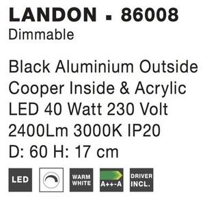 NOVA LUCE NL-86008 LANDON mennyezeti lámpa 40W WW