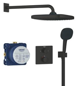 Zuhanyrendszer GROHE Precision Thermostat vakolat alatti résszel együtt fekete matt 348822430