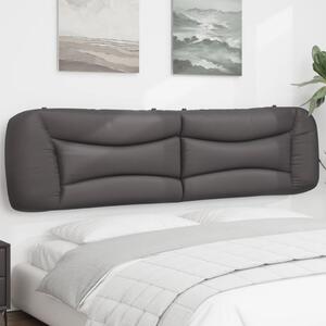 Szürke műbőr fejtámla párna 200 cm