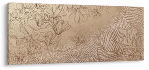 Kép - Rajzolt virágok (120x50 cm)