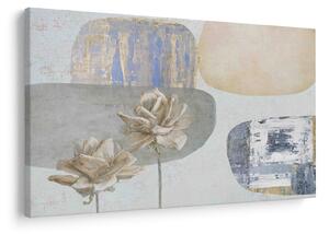 Kép - Festészet virágokkal és textúrákkal (90x60 cm)