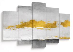 Kép - Arany és szürke vonások (150x105 cm)