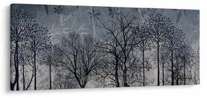 Kép - Fa sziluettek levelekkel (120x50 cm)