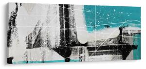 Kép - Türkiz absztrakció (120x50 cm)