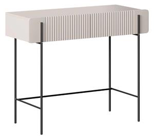 Malmi fésülködőasztal fiókokkal 100 cm - kasmír / fekete lábak