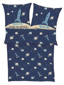 S.Oliver Pamut ágynemű Fedezd fel az univerzumot ,140 x 200 cm, 70 x 90 cm