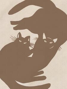 Illusztráció Two cats, Little Dean, (30 x 40 cm)