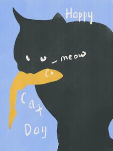 Illusztráció Happy Cat, Little Dean, (30 x 40 cm)