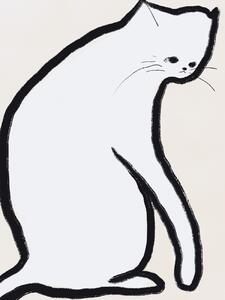 Illusztráció White cat, Little Dean, (30 x 40 cm)