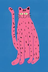 Illusztráció Pink cat, Little Dean, (26.7 x 40 cm)