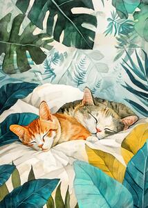 Illusztráció Cats life 14, Justyna Jaszke, (30 x 40 cm)