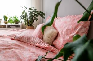 Pamut ágynemű Pink Blossom, 140 x 200 cm, 70 x 90 cm, 40 x 40 cm