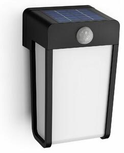 Philips Shroud napelemes kültéri LED fali lámpa2,3W 2700K, fekete