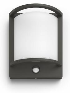 Philips Samondra UltraEfficient kültéri fali lámpaLED érzékelővel 3,8W 2700K, antracit színben