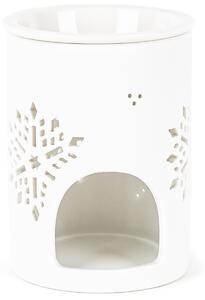 Snow flower porcelán aromalampa fehér, 8,5 x12 cm