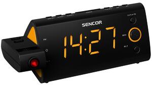 Sencor SRC 330 OR rádió ébresztőóra kivetítéssel,narancssárga színben