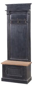 Bradford előszobai gardróbszekrény 79x45x210 old black & natural