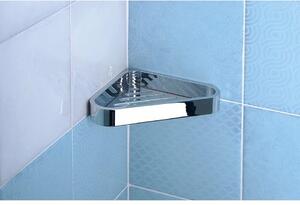 GEDY 3283 Smart sarokpolc zuhanyzóhoz, 17 x 3 x 17cm, ezüst színű