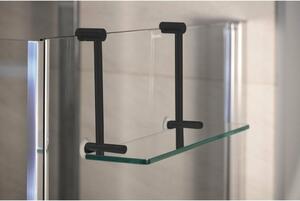 SAPHO 1301-15B függő üvegpolc zuhanyfülkéhez 40 x18 x 12,5 cm, fekete matt