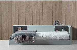 Connect szürke borovi fenyő egyszemélyes ágy, 90 x 200 cm - WOOOD