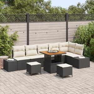 VidaXL 9 Darabos Kerti Kanapé Szett Párnákkal Fekete Poli Rattan Akác, vidaXL 2 Személyes Kerti Kanapé Tárolóval & Párnákkal Fekete Poli Rattan, vidaXL 3 Darabos Kerti Étkező Szett Párnákkal Fekete Poli Rattan Akác